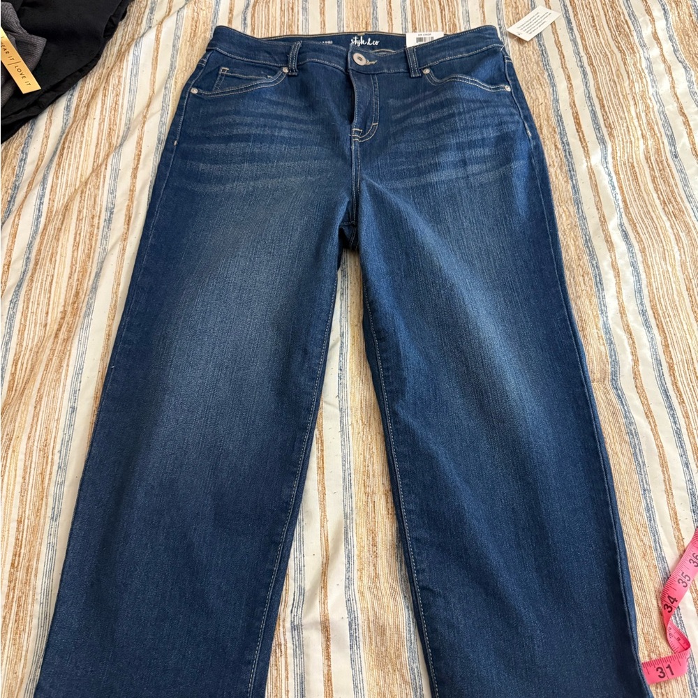 BNWT! Style & Co. Dark Blue HR CROP